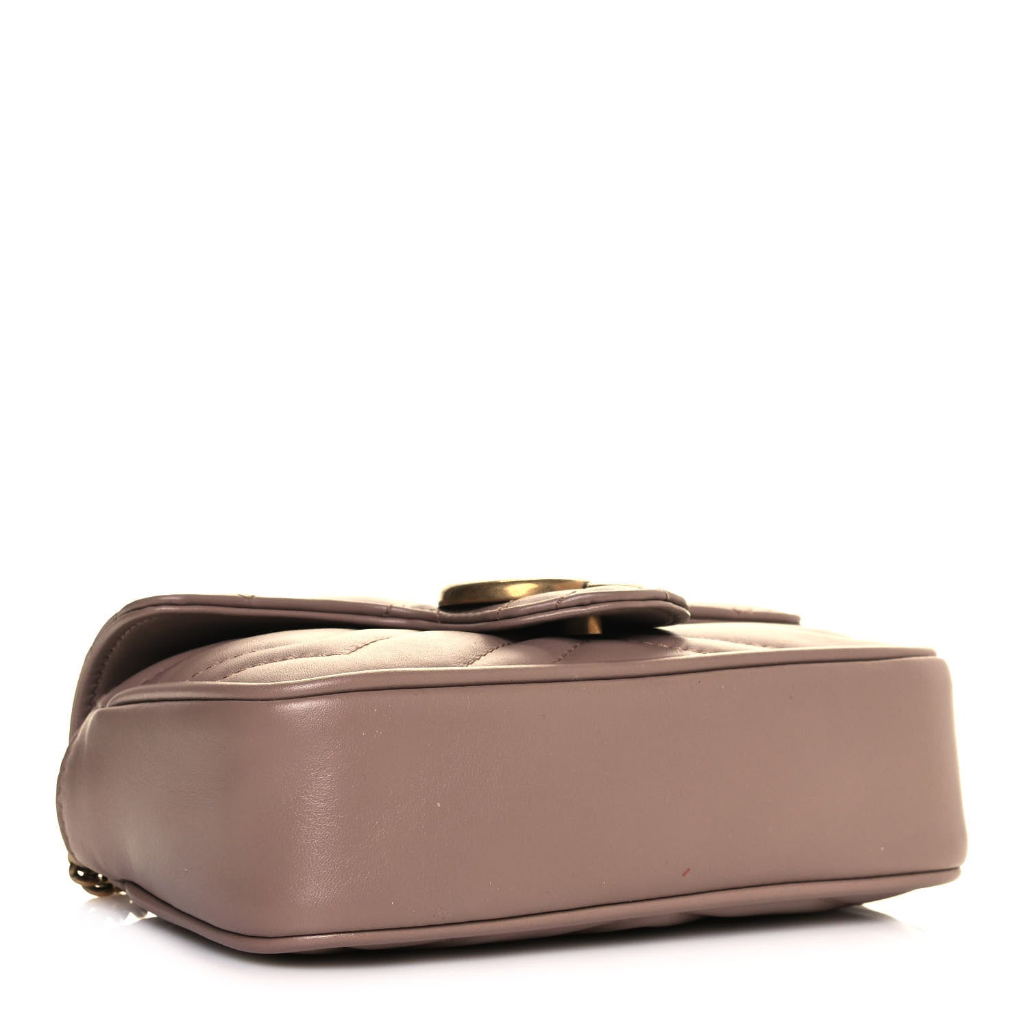 Gucci Calfskin Matelasse Super Mini GG Marmont Shoulder Bag Porcelain Rose 4 of 13