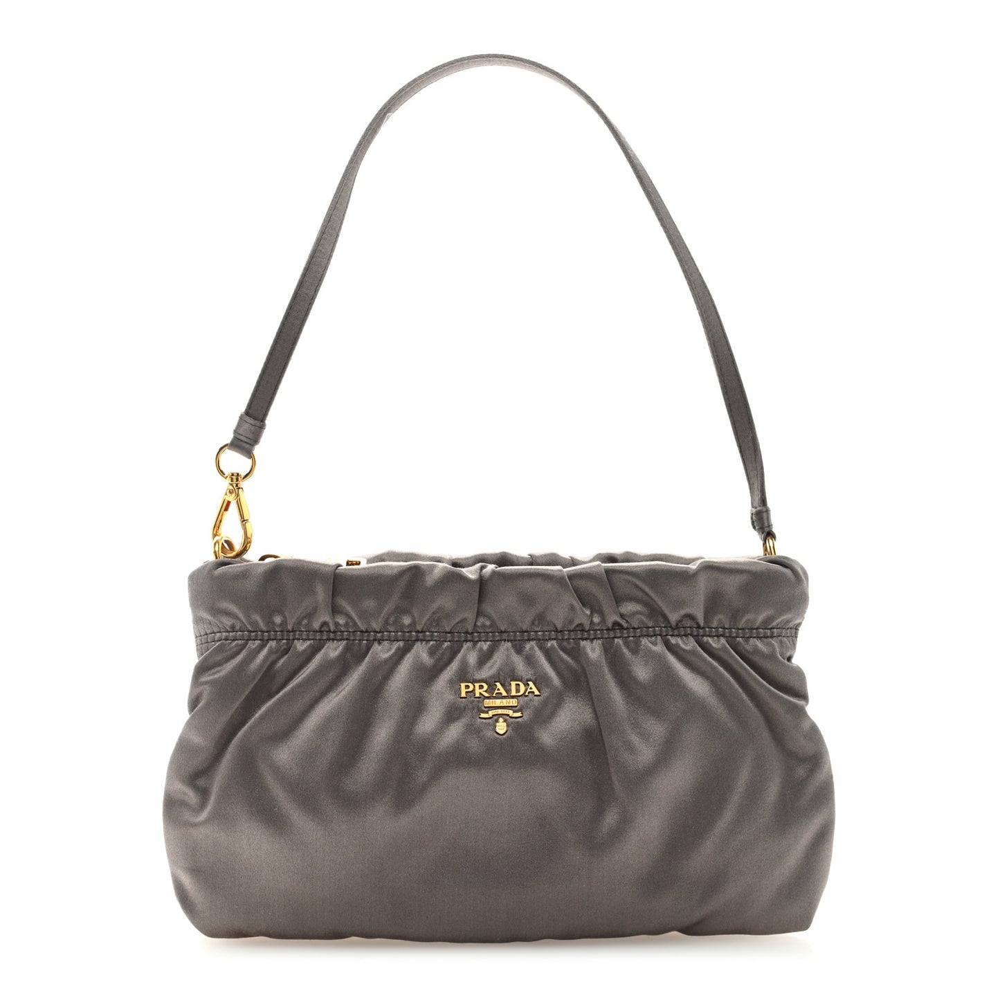 Satin Raso Shoulder Bag Fumo
