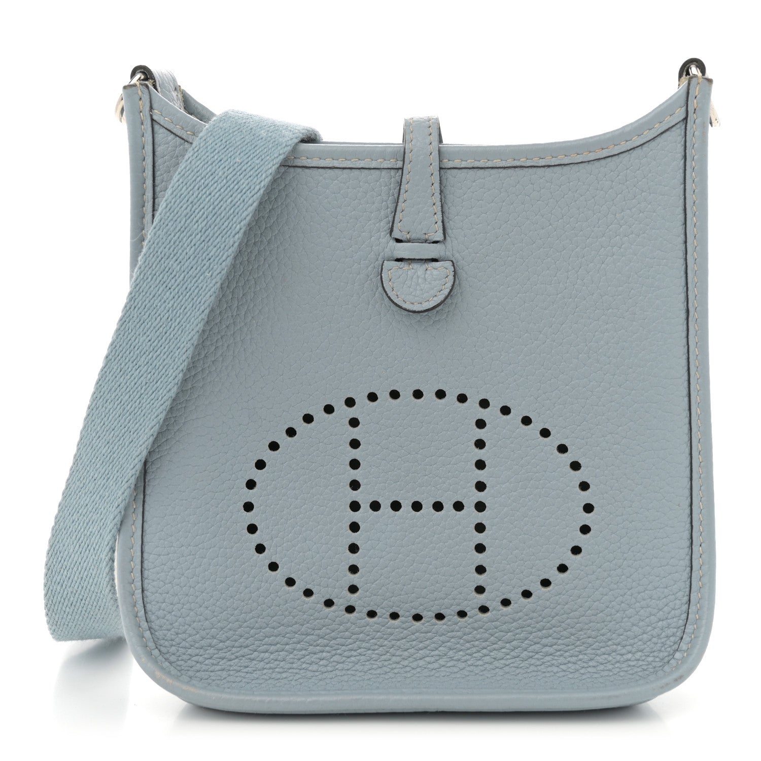 Hermes Taurillon Clemence Amazone Evelyne TPM Bleu Lin 1 of 12
