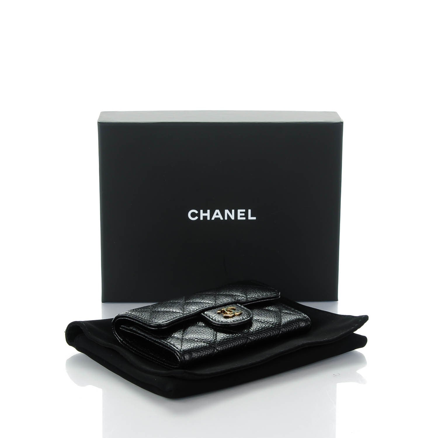Chanel Caviar Quilted Coin Purse Wallet Black 4 of 8