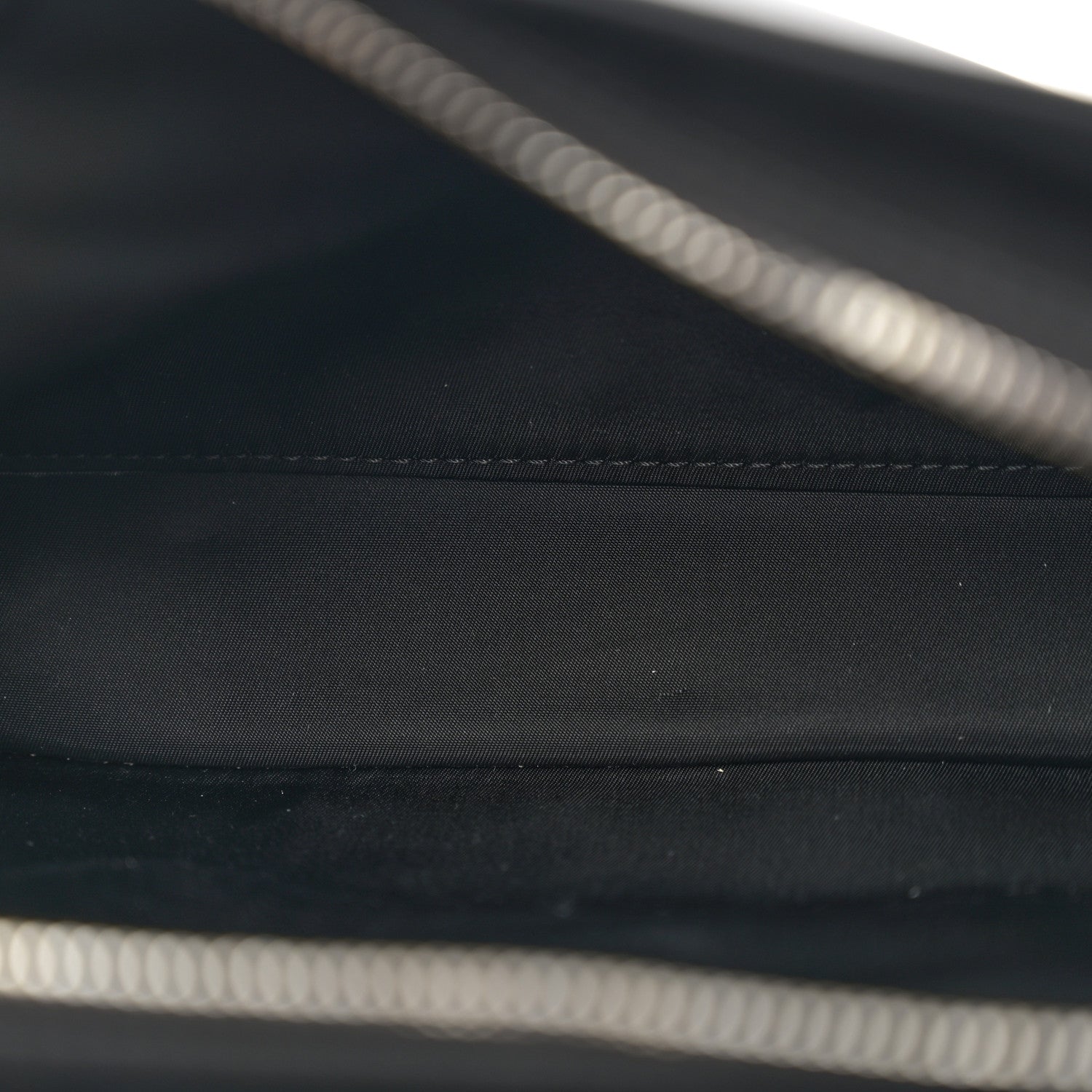 Fendi Nylon Vitello Cover Logo Embossed Mini Peekaboo I SEE U Satchel Black White 5 of 11