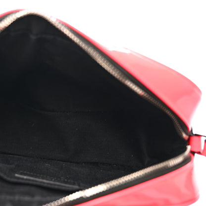 Saint Laurent Patent Calfskin Matelasse Monogram Lou Camera Bag Neon Pink 5 of 14