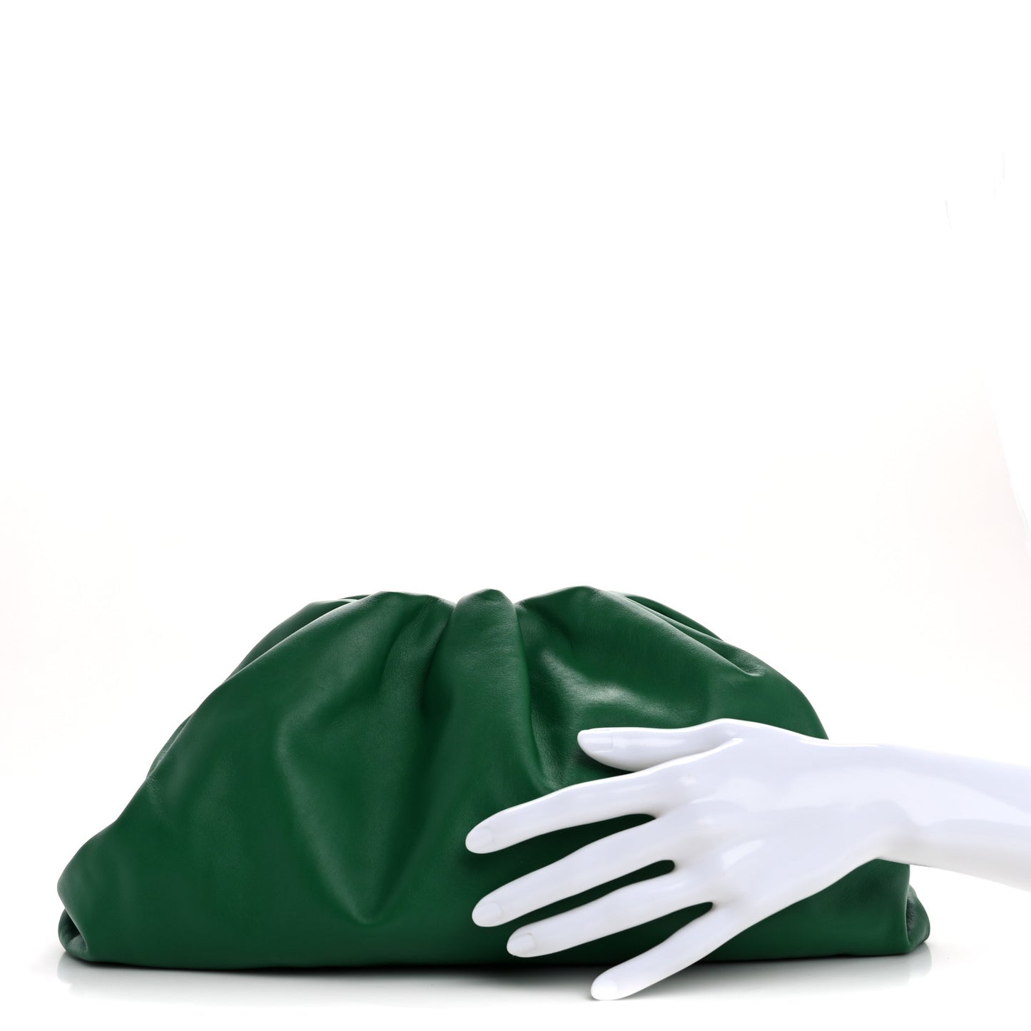 Smooth Butter Calf The Pouch Oversized Clutch Racing Green