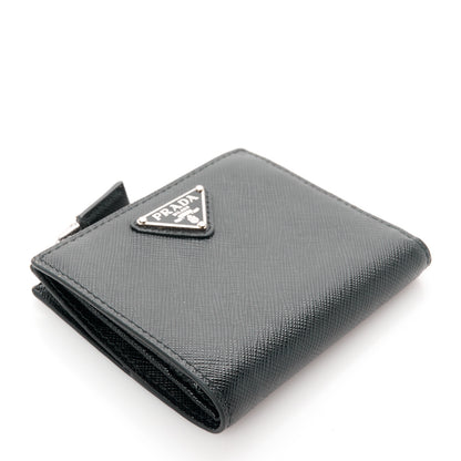 Prada Saffiano Small Compact Wallet Black 4 of 9