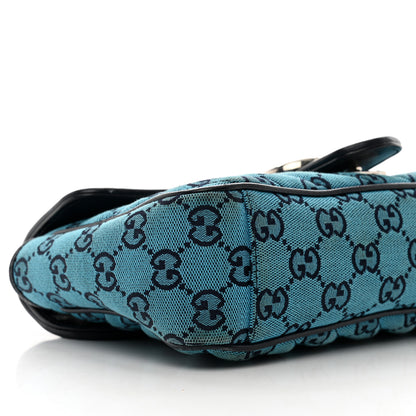 Gucci Monogram Multicolor Matelasse Diagonal Small GG Marmont Shoulder Bag Light Blue 10 of 12