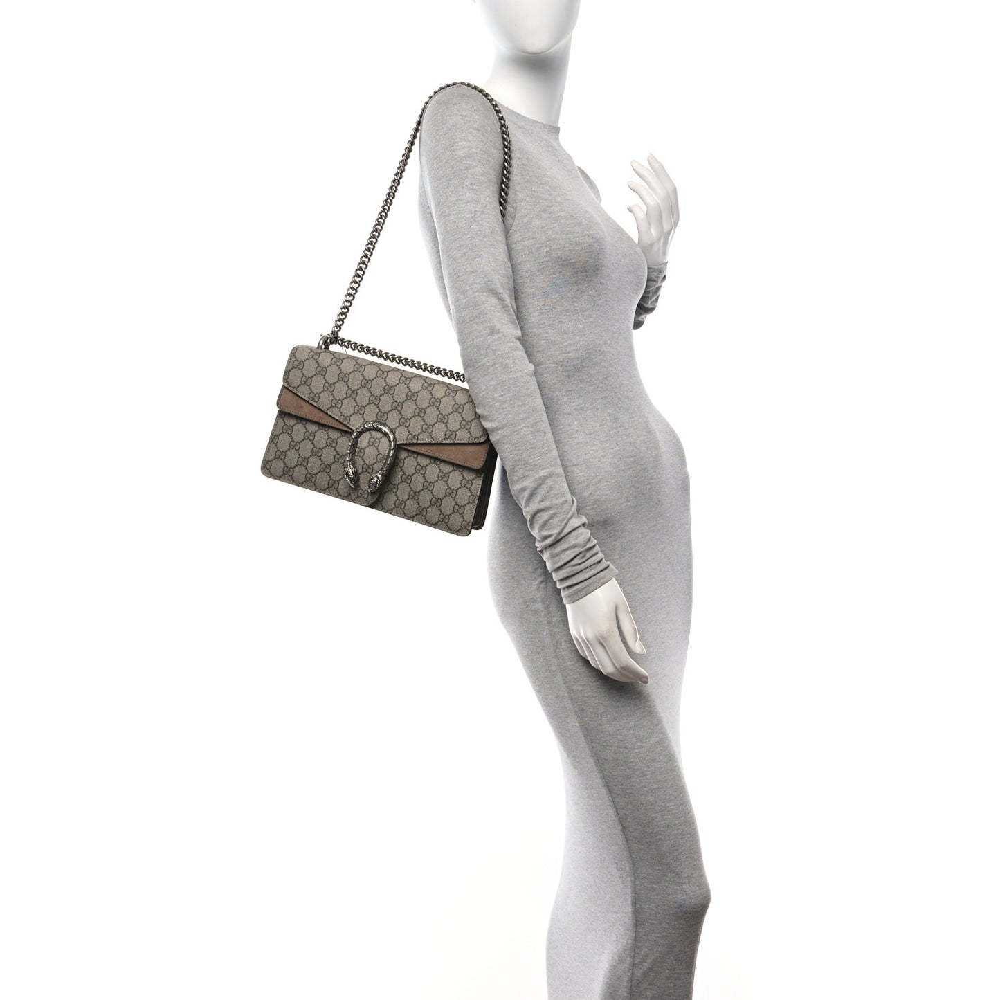 GG Supreme Monogram Small Dionysus Shoulder Bag Taupe