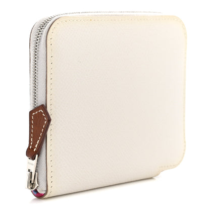 Hermes Epsom Silk'In Compact Wallet New White 3 of 7
