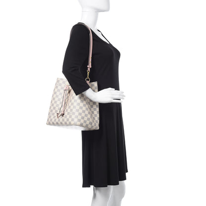 Louis Vuitton Damier Azur Neonoe MM Eau De Rose 2 of 10