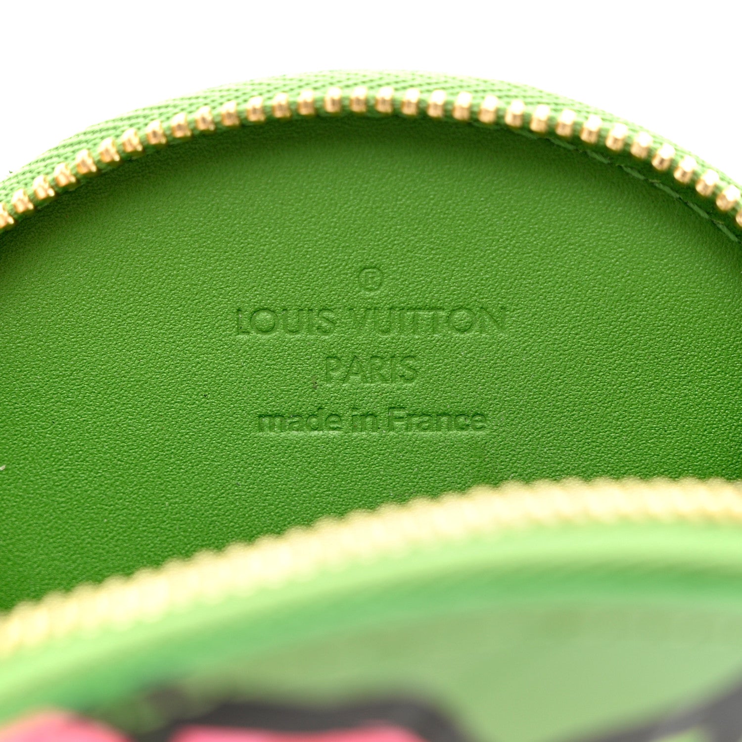 Louis Vuitton Vernis Roses Chapeau Coin Purse Vert Tonic 7 of 9