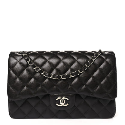 Chanel Caviar Quilted Jumbo Double Flap Dark Brown 1 of 10