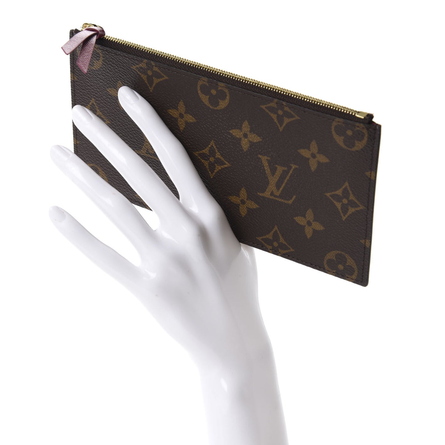 Monogram Felicie Chain Wallet Zippered Insert Fuchsia