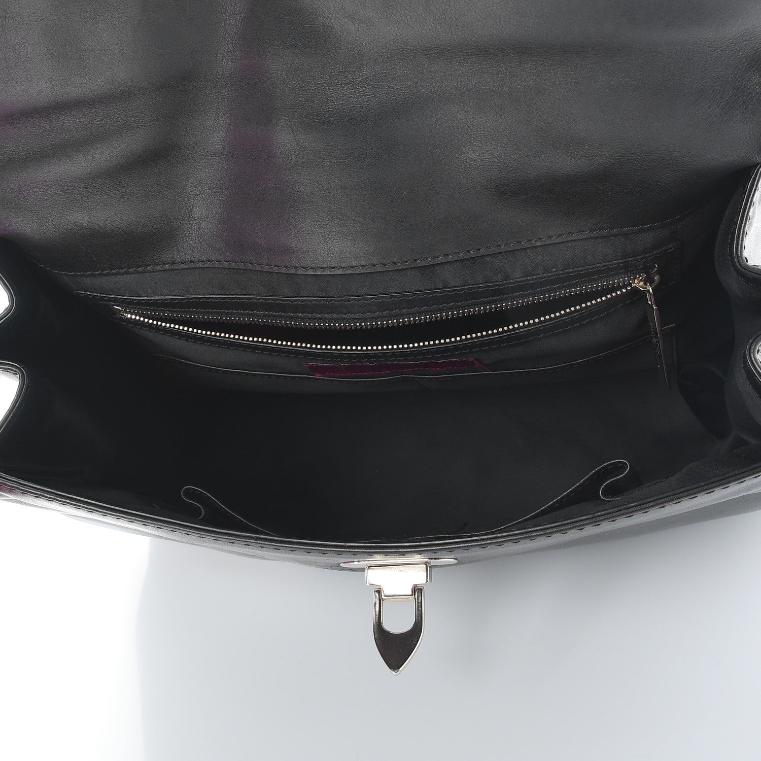 Valentino Garavani Vitello Large Rockstud Single Handle Flap Satchel Black 5 of 15