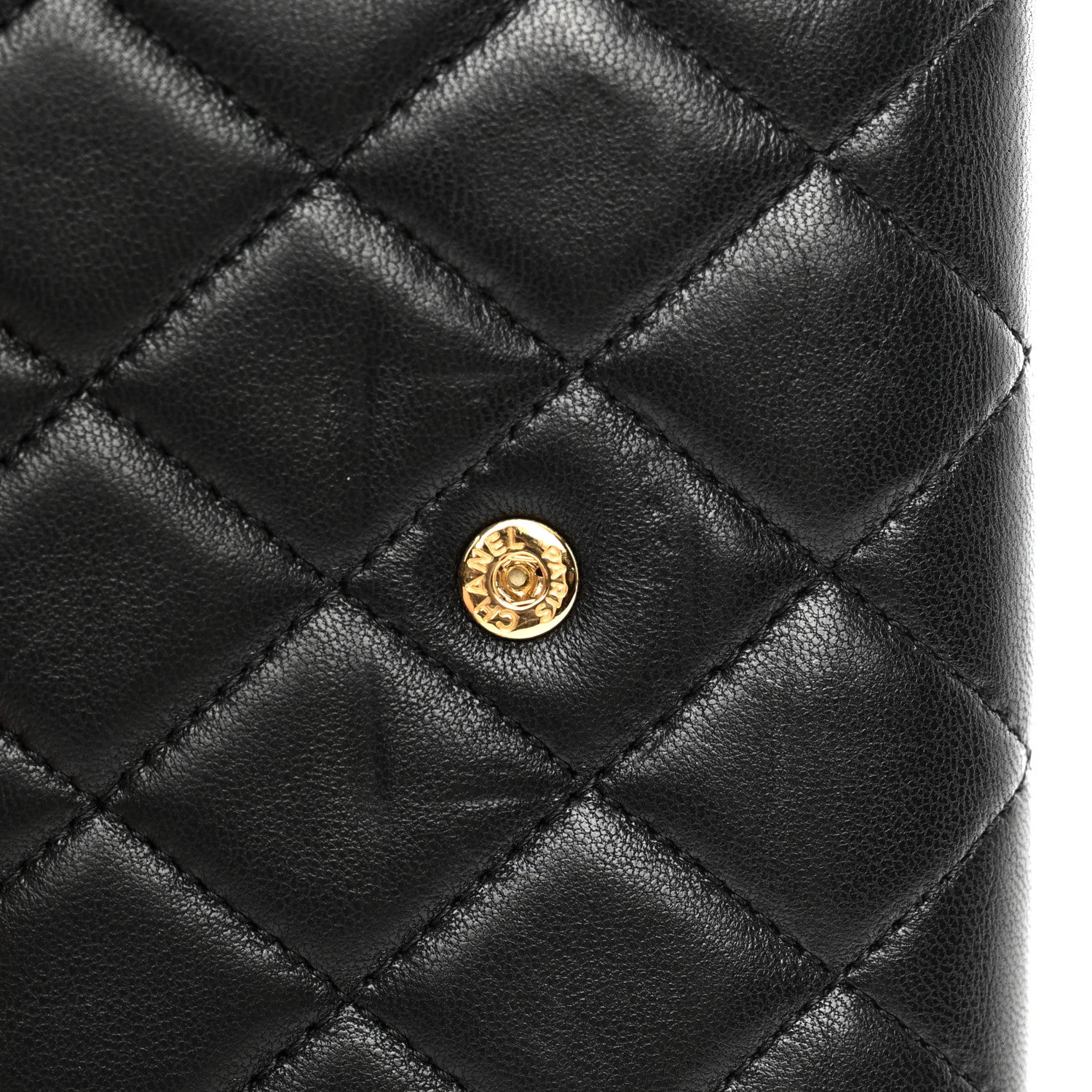 Chanel Lambskin Quilted Compact Flap Wallet Black 10 of 12