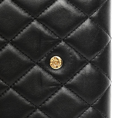Chanel Lambskin Quilted Compact Flap Wallet Black 10 of 12