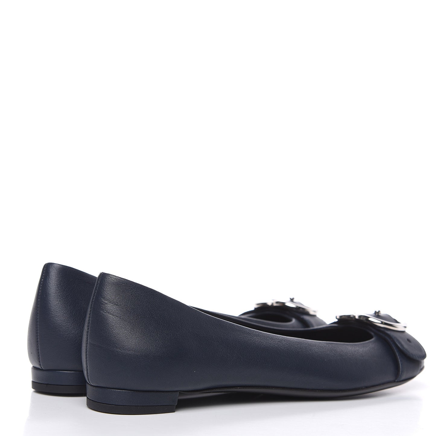 Calfskin Sachalin Flats 38.5 Blue