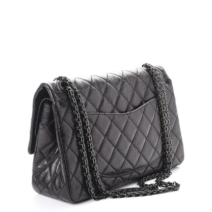 Chanel Metallic Aged Calfskin 2.55 Reissue 226 Flap So Black 4 of 9