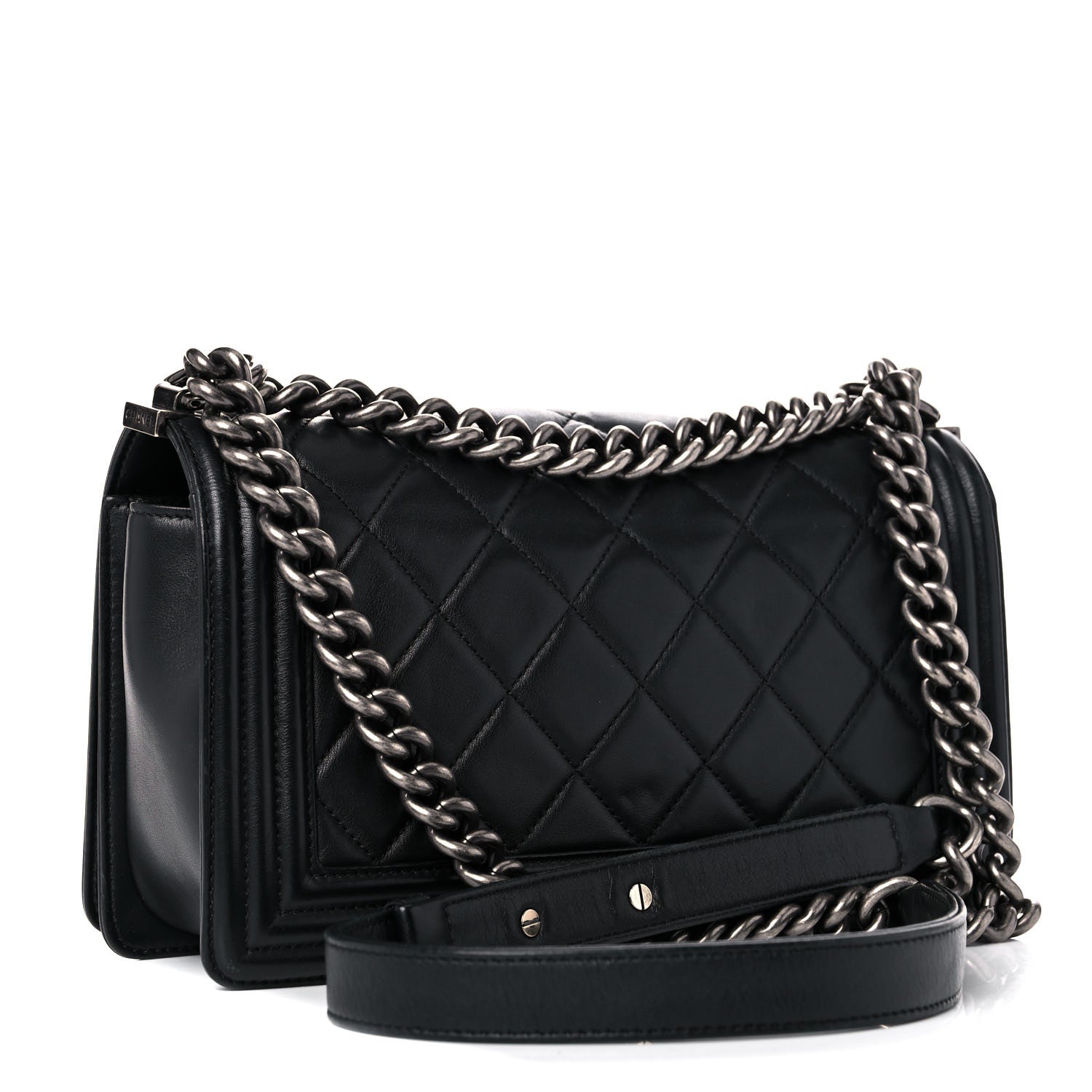 Chanel Calfskin Quilted Medium Boy Flap Black 3 of 24