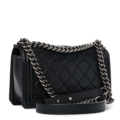 Chanel Calfskin Quilted Medium Boy Flap Black 3 of 24