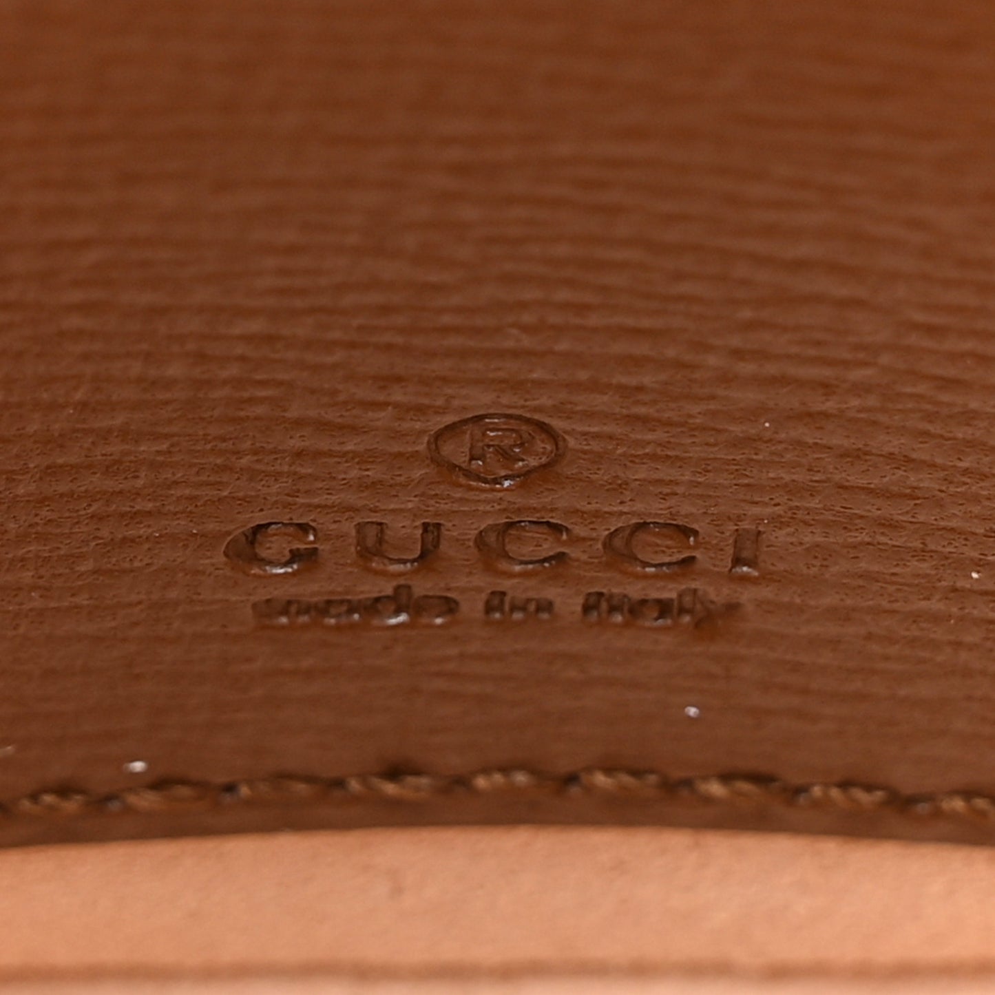 GG Supreme Monogram Azalea Calfskin Web Horsebit 1955 Wallet On Strap Beige Ebony Brown Sugar