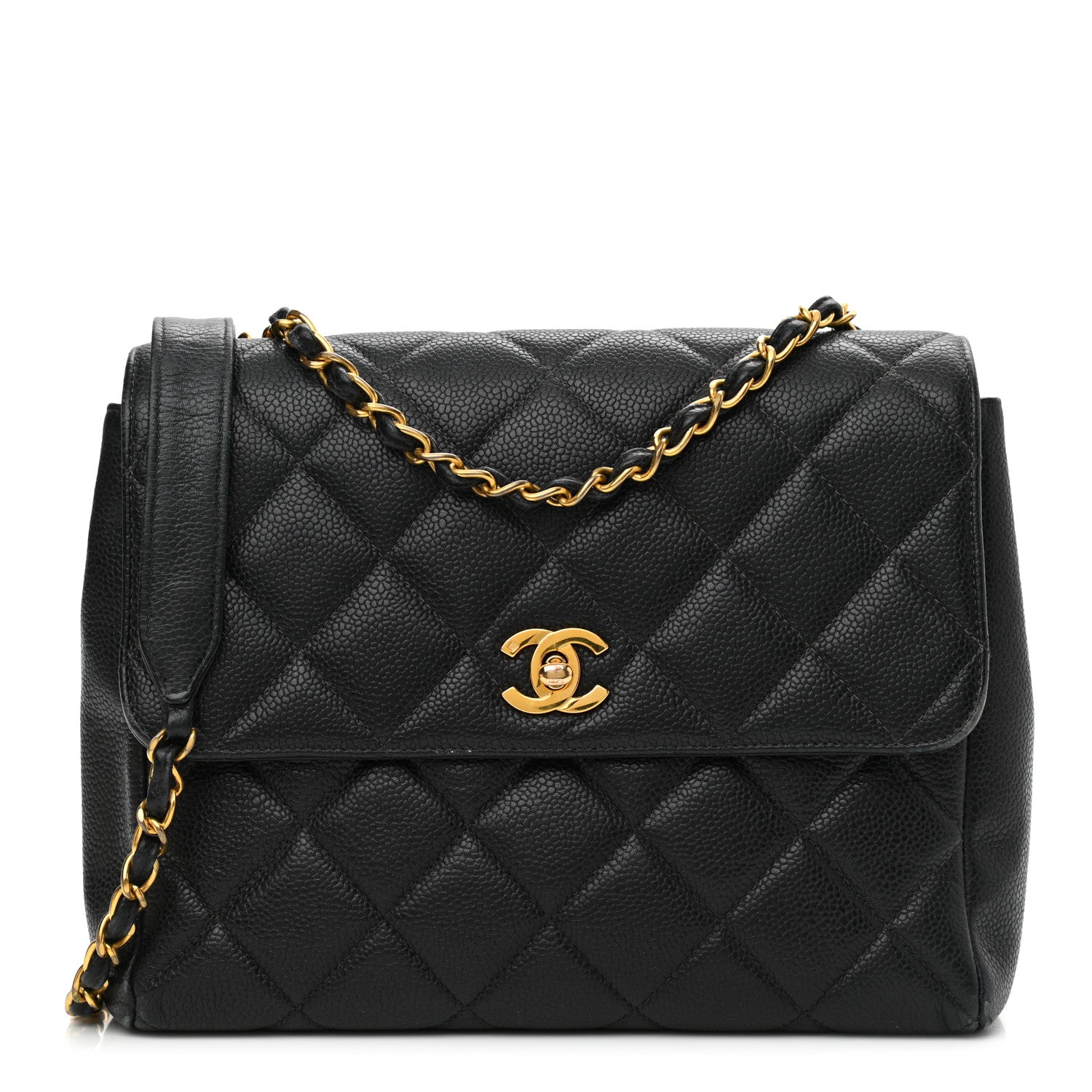 Chanel Caviar Quilted Medium Single Flap Black 1 of 13