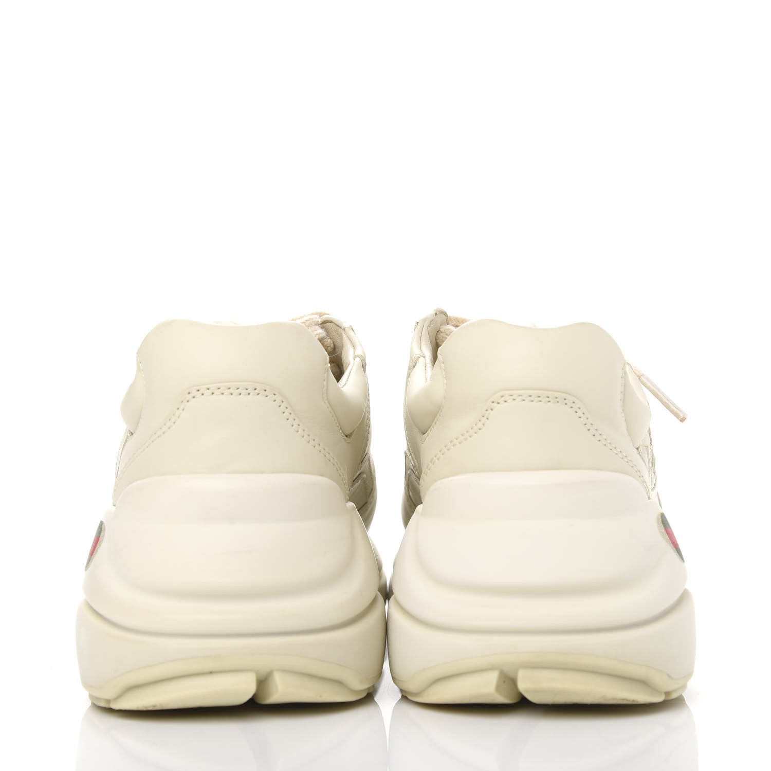Gucci Calfskin Logo Womens Rhyton Sneakers 36.5 Ivory 7 of 11