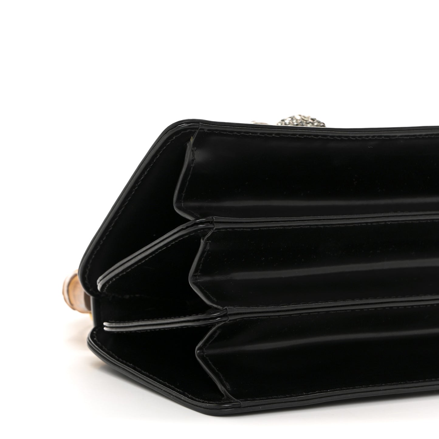 Calfskin Bamboo Mini Thiara Top Handle Bag Black