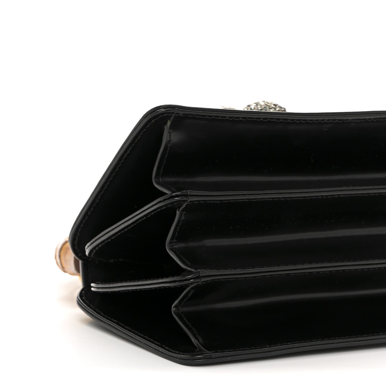 Gucci Calfskin Bamboo Mini Thiara Top Handle Bag Black 9 of 15