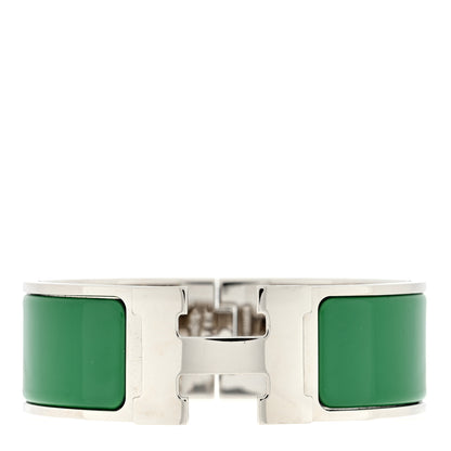 Hermes Enamel Wide Clic Clac H Bracelet PM Vert Sapin 1 of 3