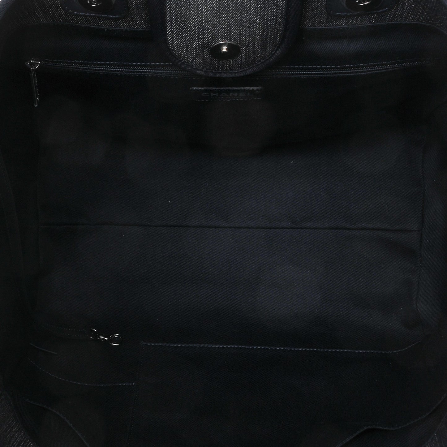 Canvas Large Deauville Tote Dark Blue