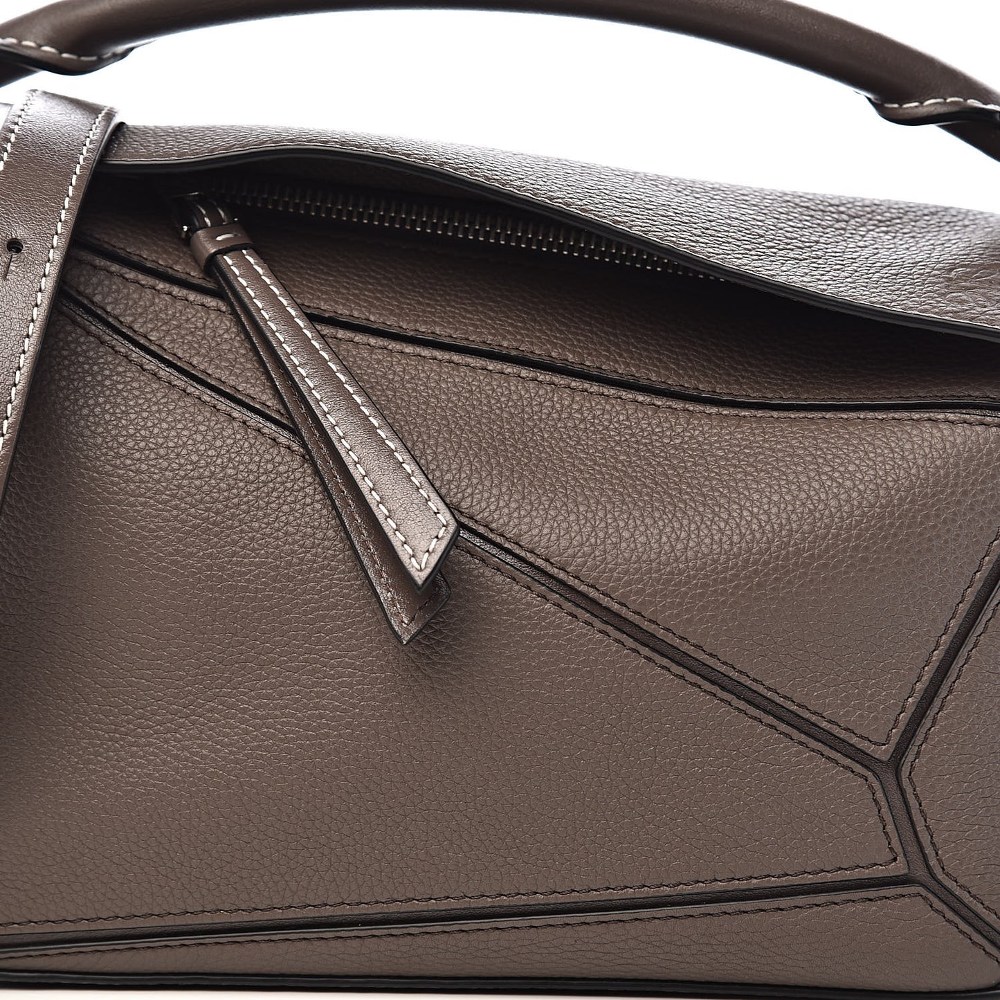 Calfskin Small Puzzle Bag Dark Taupe