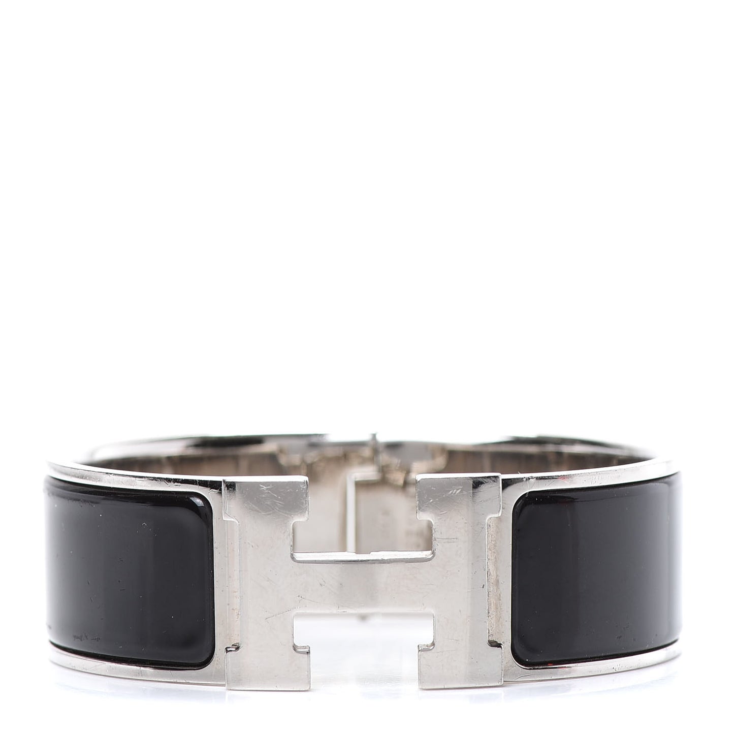 Enamel Wide Clic Clac H Bracelet PM Black