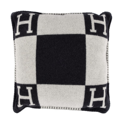 Hermes Wool Cashmere Avalon Pillow PM Ecru Gris Fonce 1 of 3