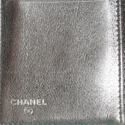 Chanel Metallic Calfskin Quilted Boy Yen Wallet Silver 7 of 8