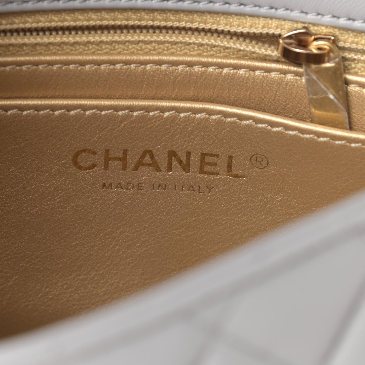 Chanel Lambskin Quilted Mini Pearl Crush Flap Light Grey 6 of 10