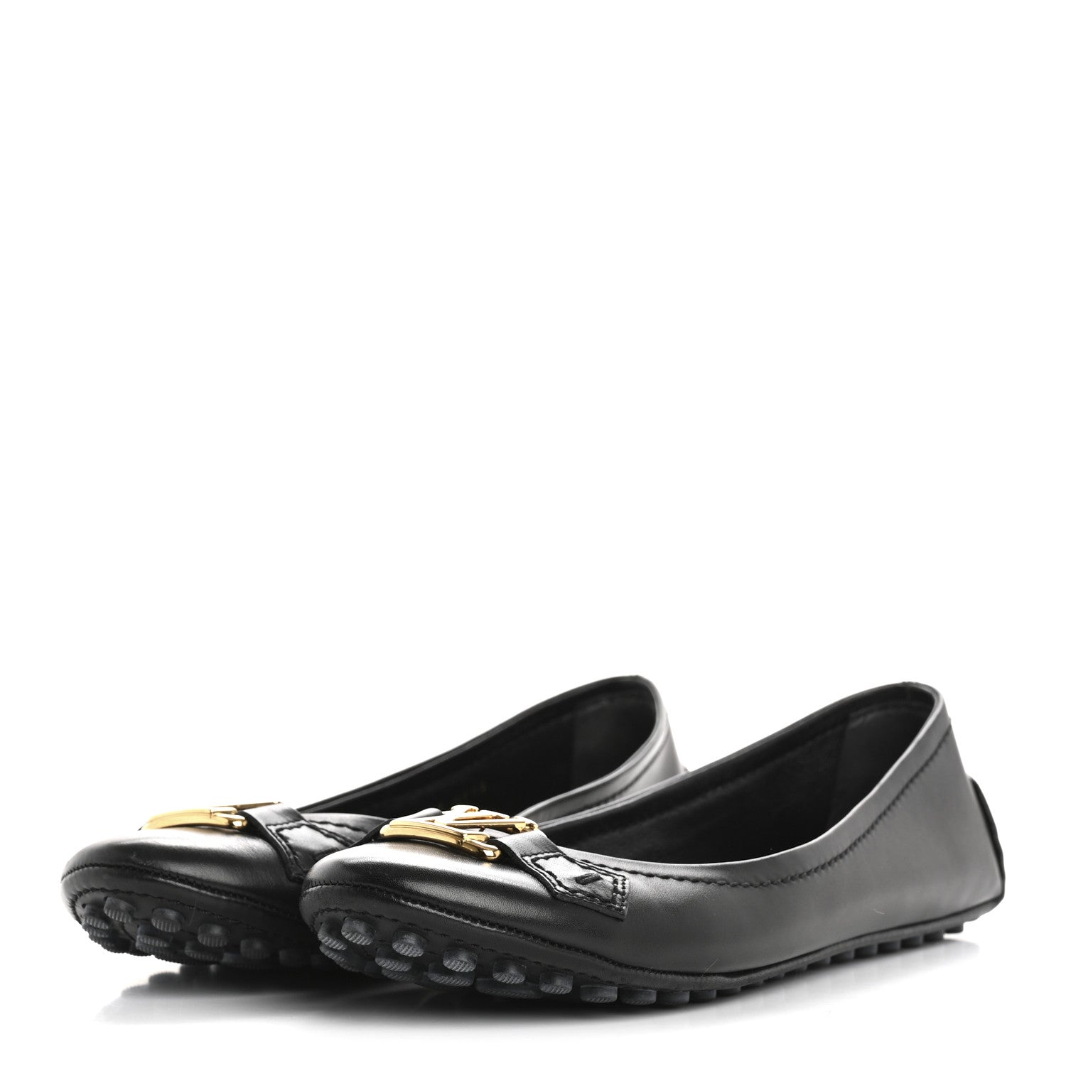 Louis Vuitton Calfskin Oxford Ballerina Flats 36.5 Black 4 of 9