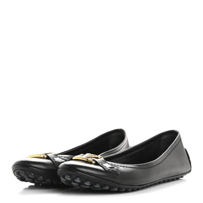 Louis Vuitton Calfskin Oxford Ballerina Flats 36.5 Black 4 of 9