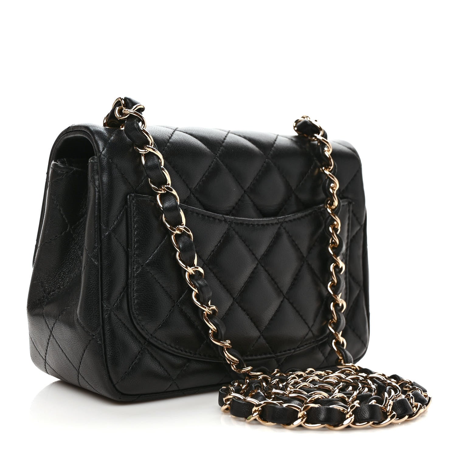 Chanel Lambskin Quilted Mini Square Flap Black 3 of 10