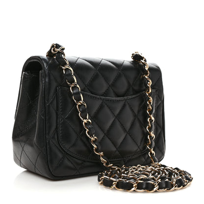 Chanel Lambskin Quilted Mini Square Flap Black 3 of 10