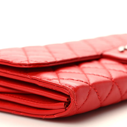 Chanel Lambskin Quilted Chain Clutch Flap Red 9 of 14