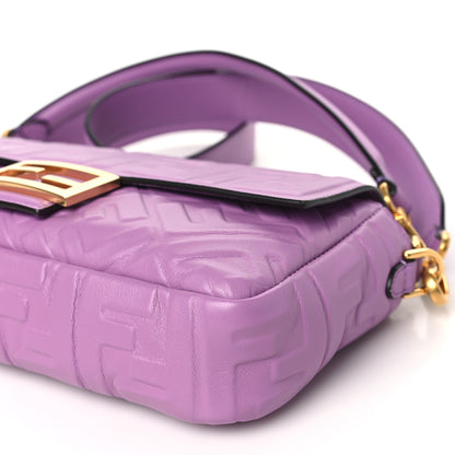 Fendi Nappa FF 1974 Embossed Baguette Agapanto 10 of 12