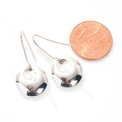 Tiffany Sterling Silver Diamond Elsa Peretti Dangle Earrings 2 of 4