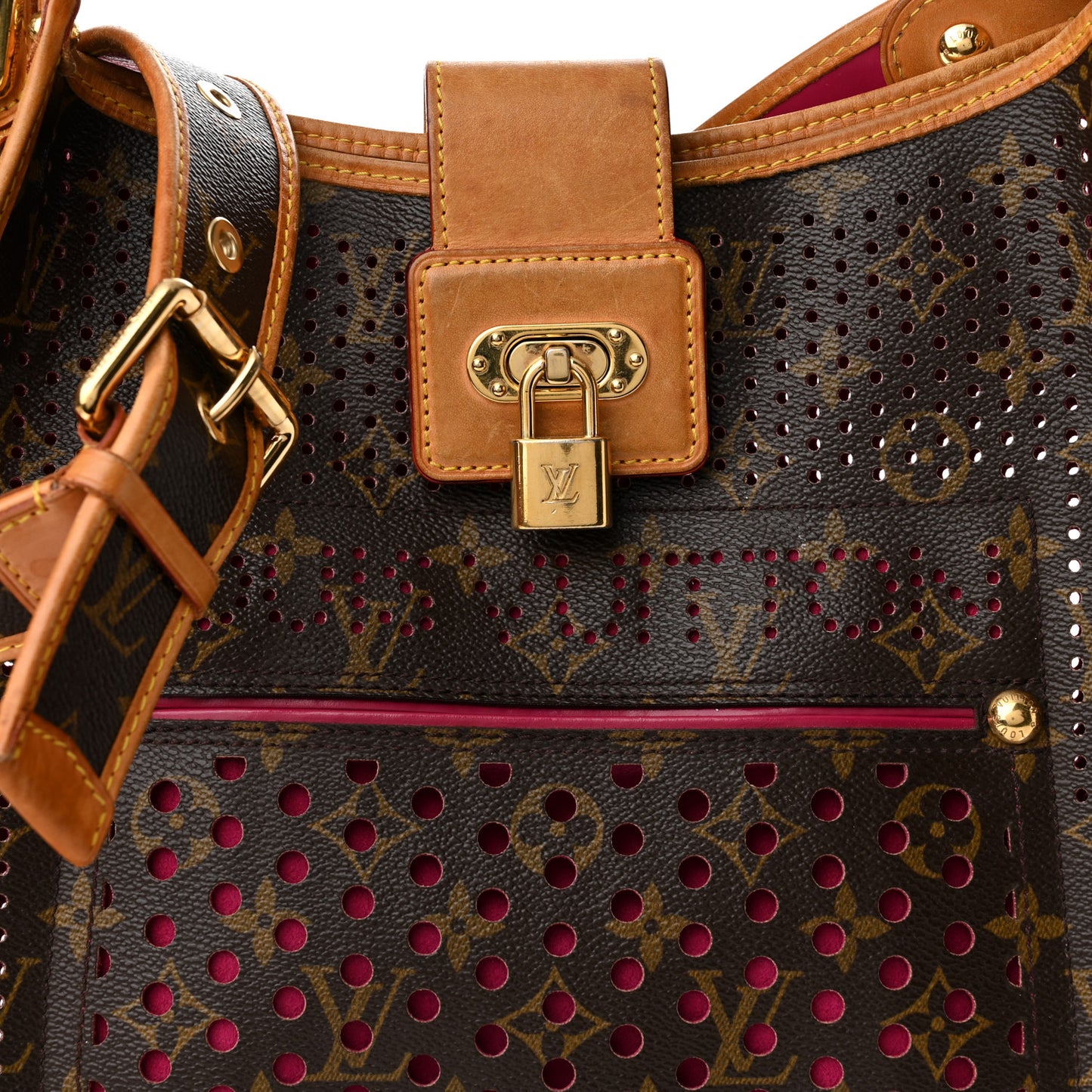 Monogram Perforated Musette Fuchsia