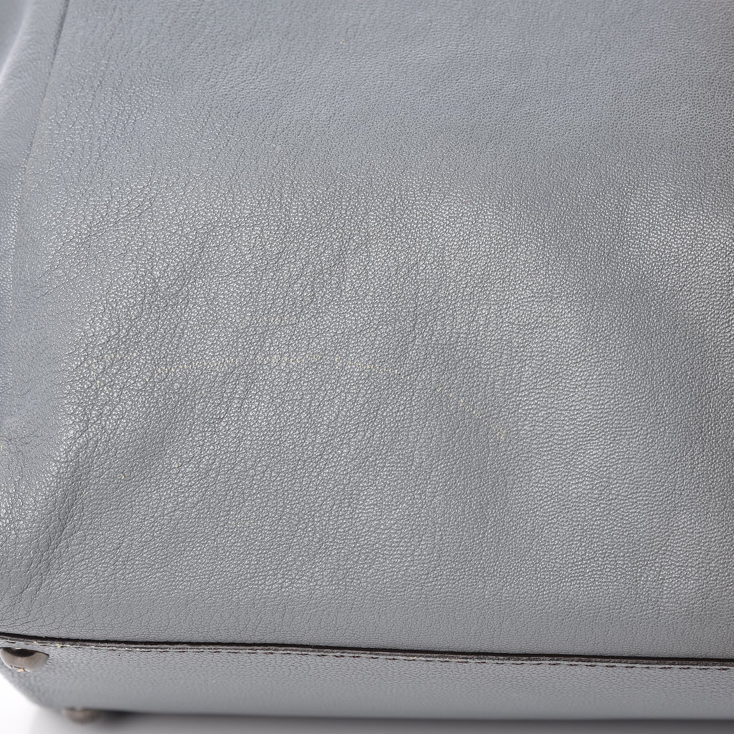 Fendi Goatskin Zucca Large Peekaboo Iconic Satchel Grigio Tobacco Black 19 of 20