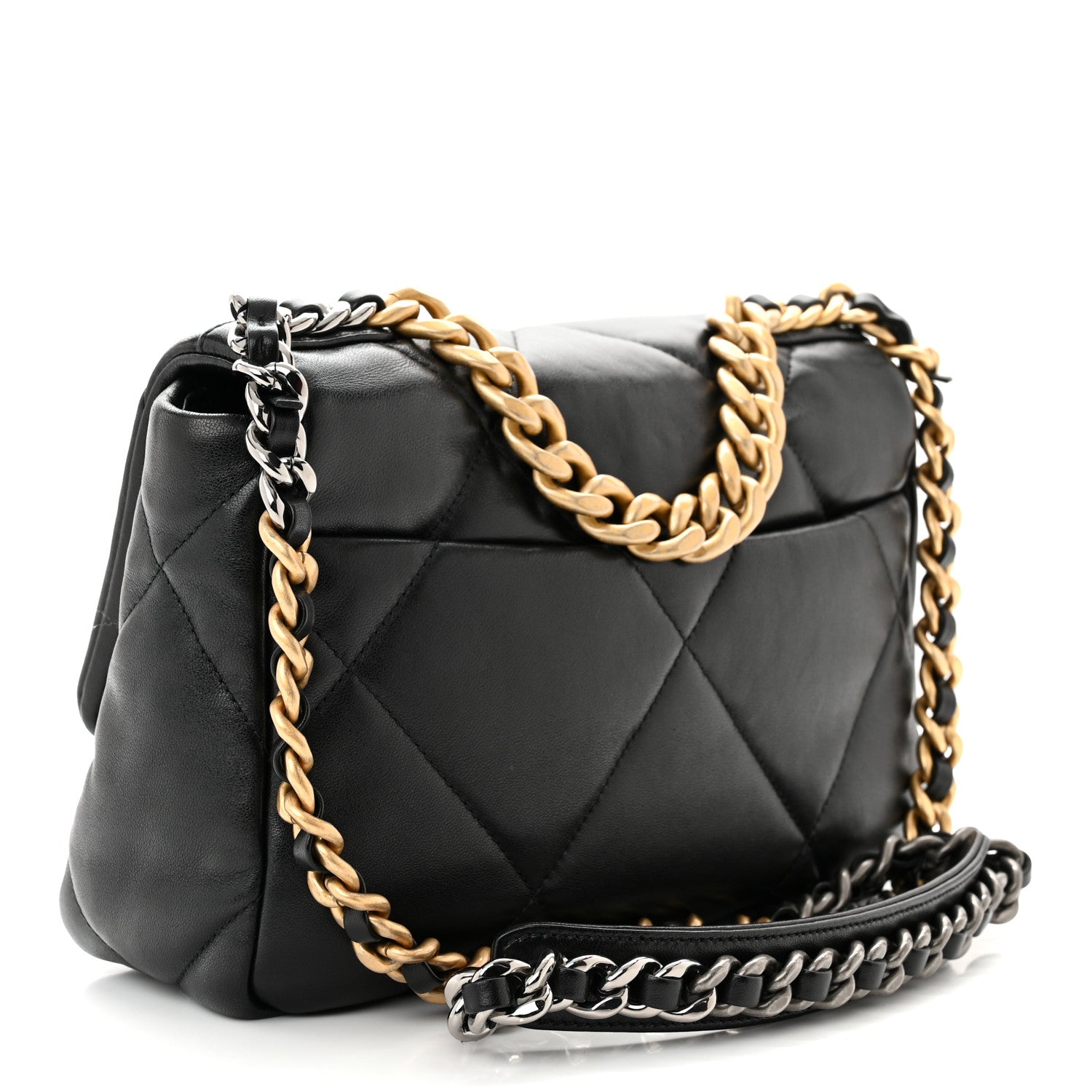 Chanel Lambskin Quilted Medium Chanel 19 Flap Black 3 of 10
