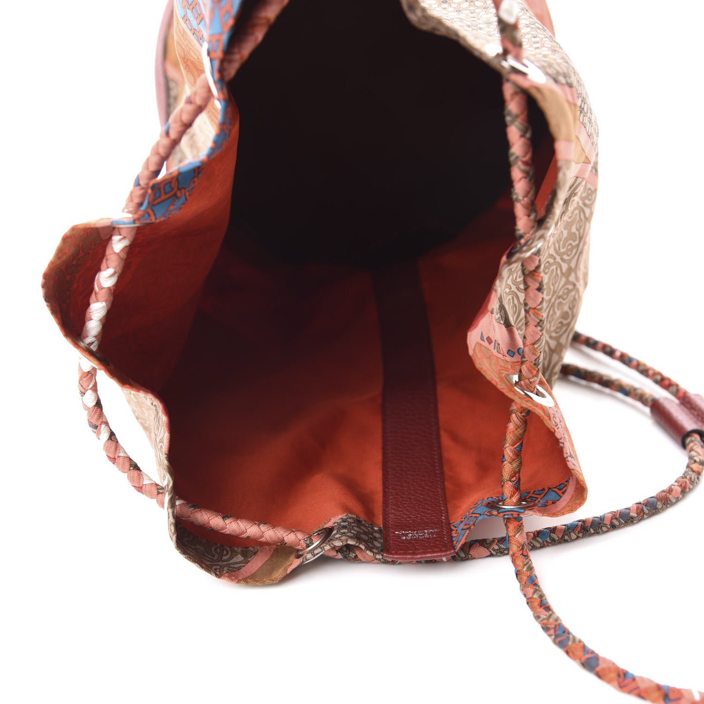 Silk Togo Carre en Cravates Soie Cool Flamingo Pink Deer Brown Orange
