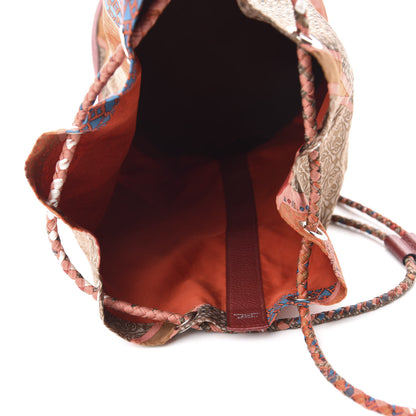 Hermes Silk Togo Carre en Cravates Soie Cool Flamingo Pink Deer Brown Orange 4 of 9