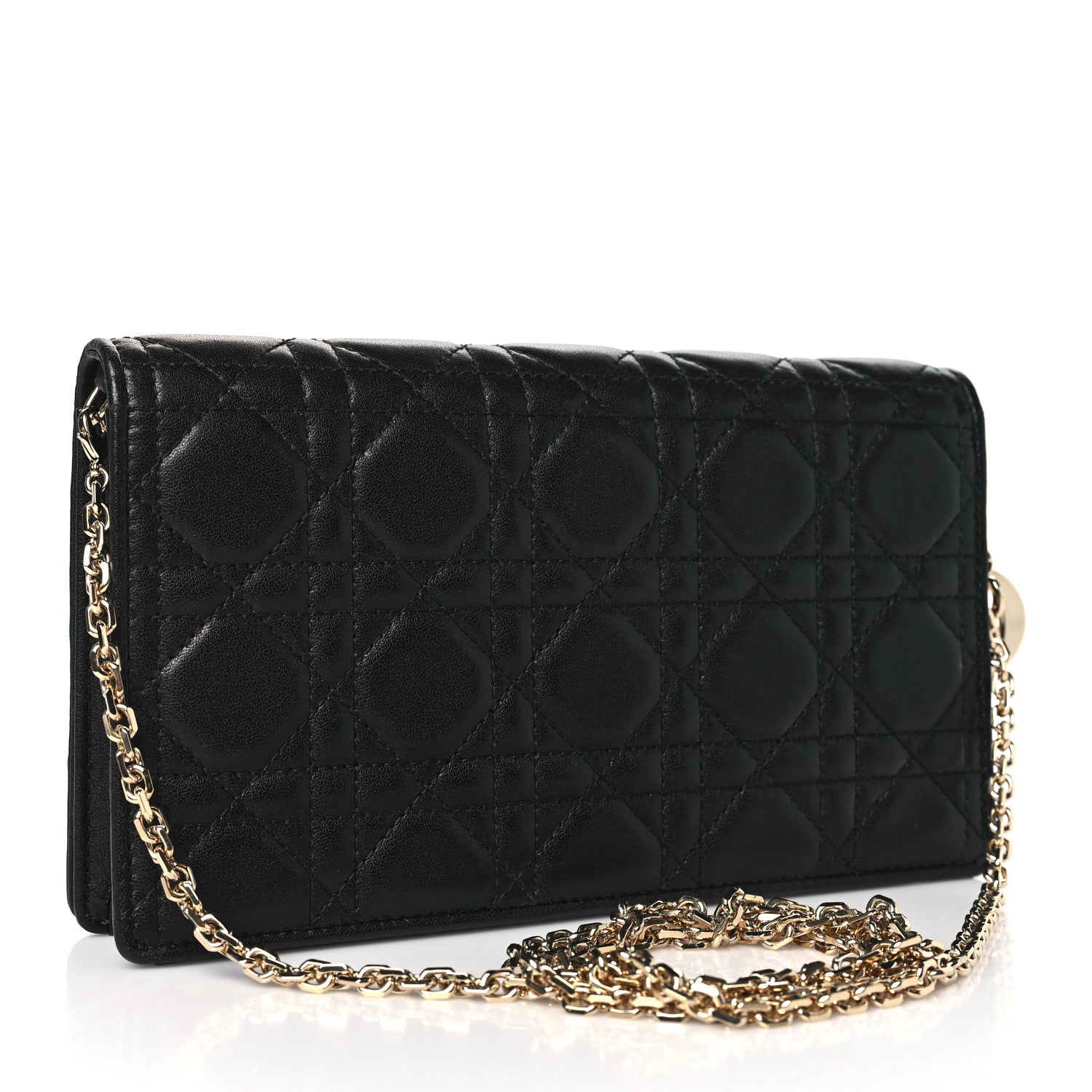 Christian Dior Lambskin Cannage Lady Dior Pouch Black 4 of 11