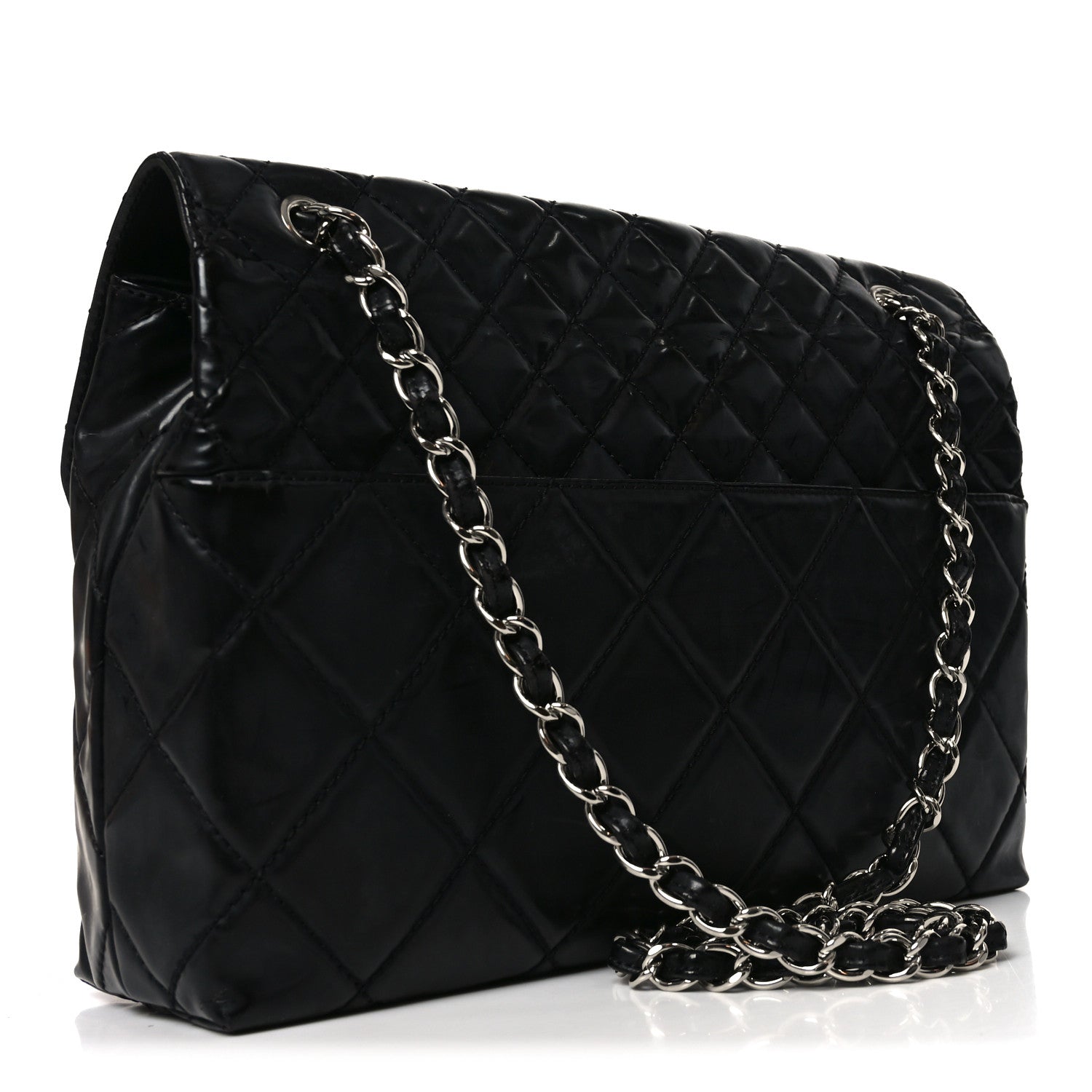 Chanel Vinyl Quilted In the Business Flap Bag Black 3 of 10