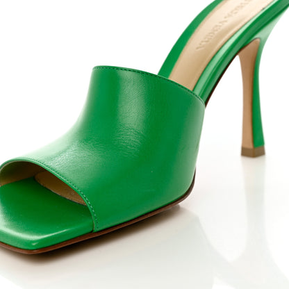 Bottega Veneta Lambskin Stretch Mule Sandals 38.5 Acid Turquoise 9 of 9