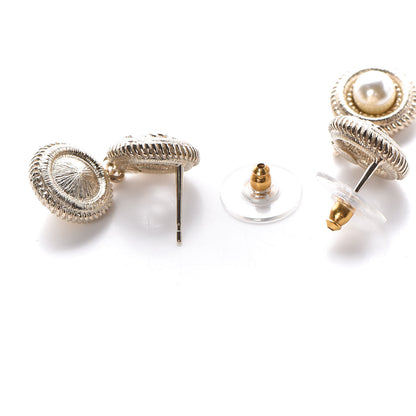 Chanel Pearl CC Drop Earrings Gold 4 of 5